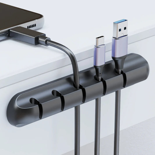 Adhesive Cable Holder Clips Cord Management Wire Organizer for Desktop