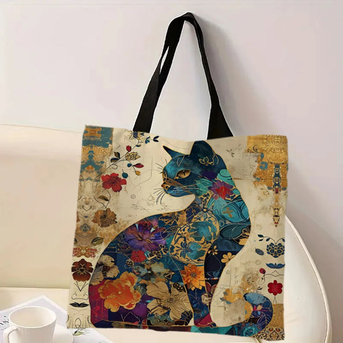 Retro blomster-tote med katte