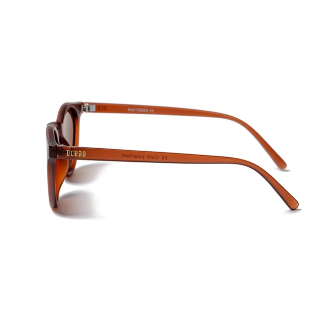 OCEAN GLASSES LIZARD – Runde Solbriller i Klassisk Brun Plast